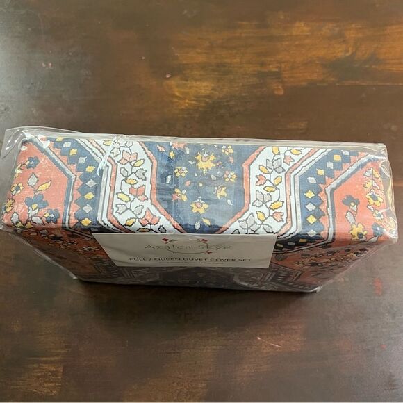 AZALEA SKYE FULL/QUEEN RHEA MICROFIBER DUVET SHAM COVER SET 88" X 88" - Picture 4 of 8